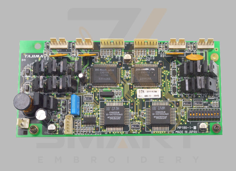 Χρησιμοποιήθηκε MP 180-1 Ηλεκτρονική κάρτα HLV 2.00 για Tajima Μηχανή ενιαίας κεφαλής 0J2700101060 CL6101A60000